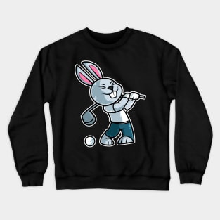 Rabbit Golf Player Golfer Golfing Funny Kids Boys product Crewneck Sweatshirt